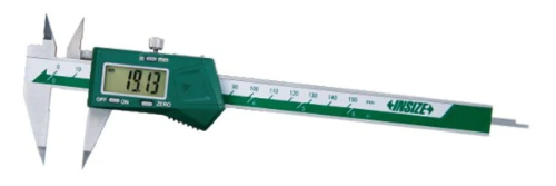 Digitálne posuvné meradlo 0-200 mm so špicatými spodnými ramenami, Insize