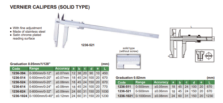 Analógové posuvné meradlo 0-500 mm, Insize