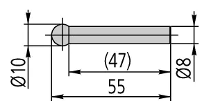 Guľôčkový dotyk, pr. 10 mm, dĺžka 50 mm, Mitutoyo