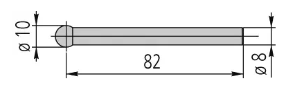 Guľôčkový dotyk, pr. 10 mm, dĺžka 82 mm, Mitutoyo