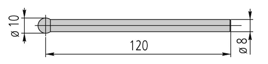 Guľôčkový dotyk, pr. 10 mm, dĺžka 120 mm, Mitutoyo