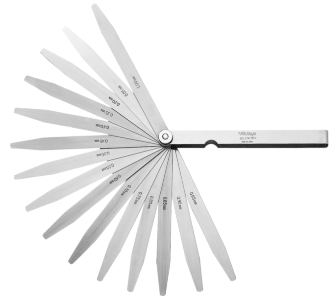 Špáromer 0,05-1 mm, 20 listov, dĺžka 150 mm, Mitutoyo