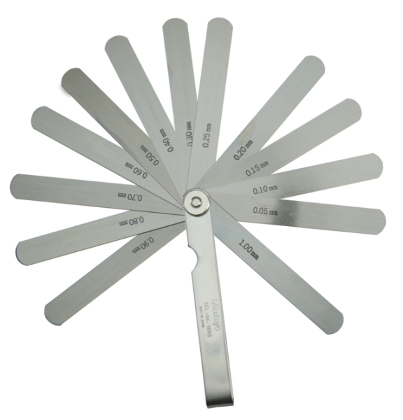 Špáromer 0,05-1 mm, 13 listov, dĺžka 100 mm, Mitutoyo