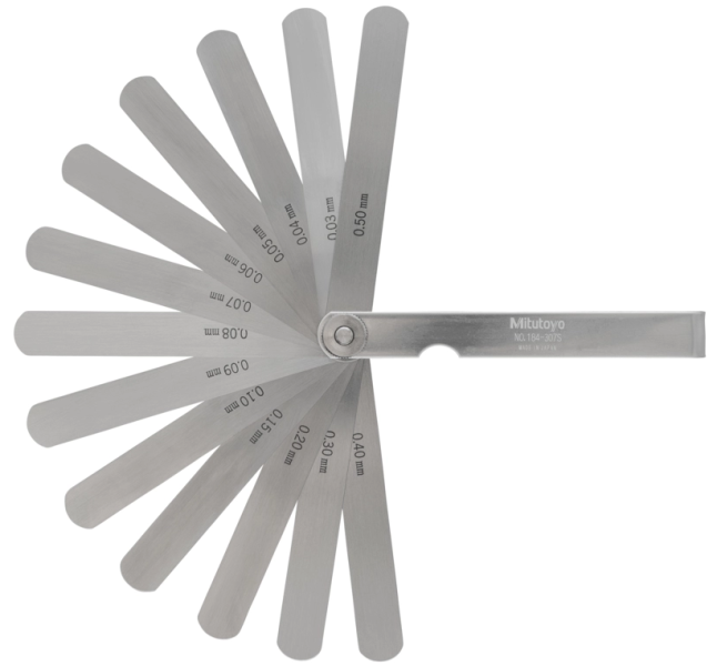Špáromer 0,03-0,5 mm, 13 listov, dĺžka 100 mm, Mitutoyo