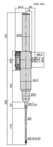 Digitálny odchýlkomer s veľkým rozsahom 100 mm/0,001 mm, Insize