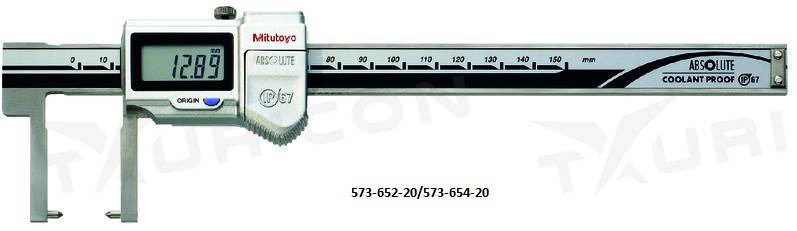 Digitálne posuvné meradlo 0-150 mm IP67, pre meranie v drážkach, Mitutoyo