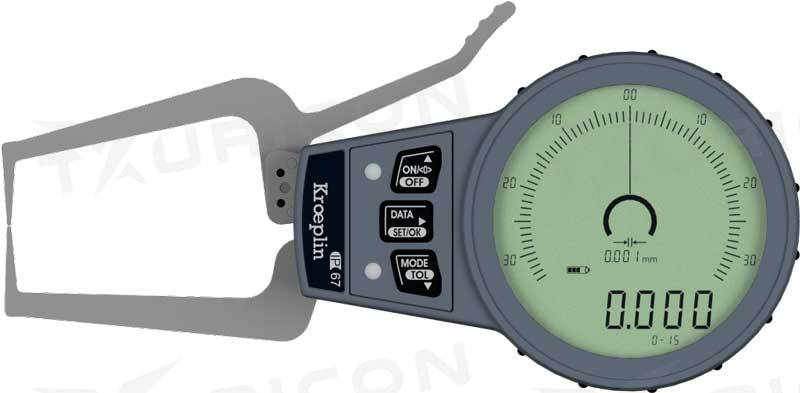 Digitálne meradlo na meranie vonkajších rozmerov 0-15 mm, Kroeplin