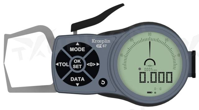 Digitálne meradlo na meranie vonkajších rozmerov 0-10 mm, Kroeplin