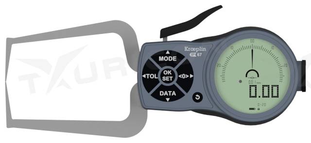 Digitálne meradlo na meranie vonkajších rozmerov 0-20 mm, Kroeplin