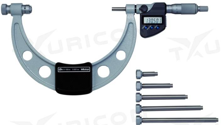 Digitálny mikrometer 0-150 mm IP65 s vymeniteľnými dotykmi, Mitutoyo
