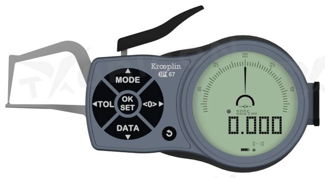 Digitálne meradlo na meranie vonkajších rozmerov 0-10 mm, Kroeplin
