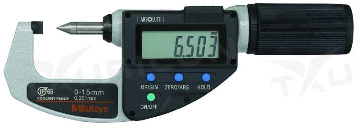 Digitálny mikrometer 0-15 mm QuickMike IP65 na meranie výšky krimpu, Mitutoyo