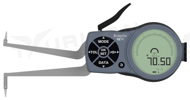 Digitálne meradlo na meranie vnútorných rozmerov 50-70 mm, Kroeplin
