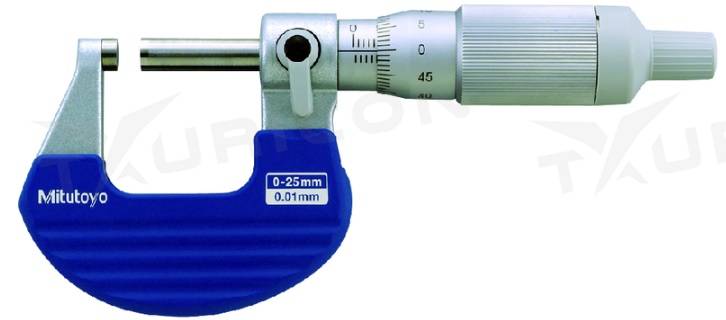 Analógový mikrometer 0-25 mm s bubienkovou rechtačkou, Mitutoyo