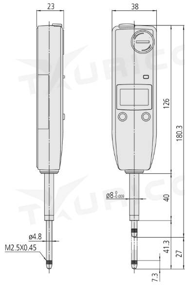 Digitálny odchýlkomer ID-U 25,4 mm, Mitutoyo
