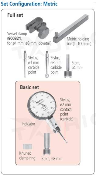 Páčkový odchýlkomer vodorovné prevedenie 0,5 mm/0,01 mm, Mitutoyo