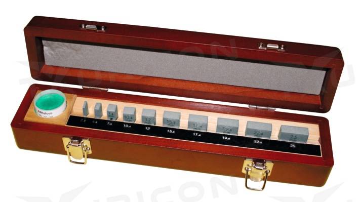 Sada koncových mierok 10 ks s kontrolným certifikátom, Mitutoyo