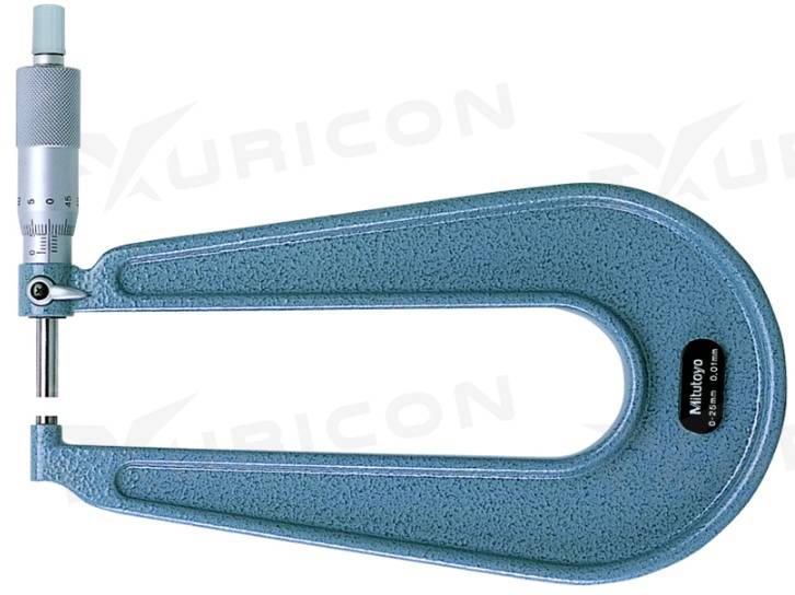 Analógový mikrometer 25-50 mm na meranie hrúbky plechov, vypuklý/vypuklý dotyk, Mitutoyo