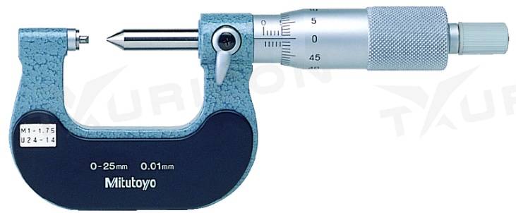 Analógový mikrometer 0-25 mm na meranie závitov, Mitutoyo