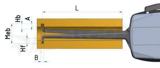 Meradlo na meranie vnútorných rozmerov 150-200 mm, Kroeplin