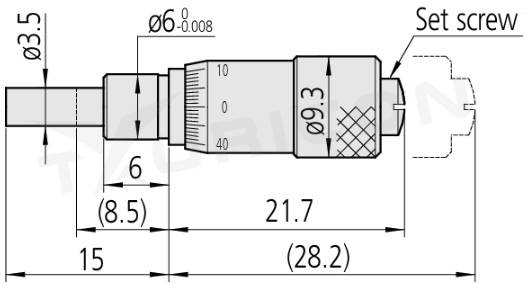 Mikrometrická hlavica 0-5 mm v extra malom prevedení, Mitutoyo