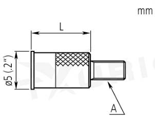 Plochý dotyk oceľ L=8 mm, Mitutoyo