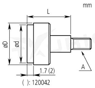 Plochý dotyk pre odchýlkomer, Mitutoyo