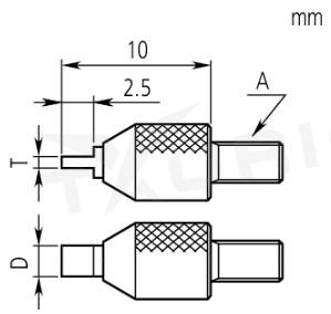 Čepeľový dotyk tvrdokov D=2 mmm, Mitutoyo