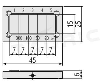 Stupňové mierky keramické s JCSS kalibračným certifikátom, Mitutoyo