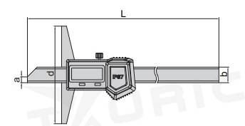 Digitálny hĺbkomer 0-200 mm IP67, Insize