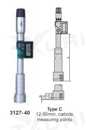 Digitálny trojdotykový dutinomer 50-63 mm, Insize