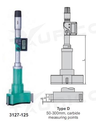 Digitálny trojdotykový dutinomer 50-63 mm, Insize