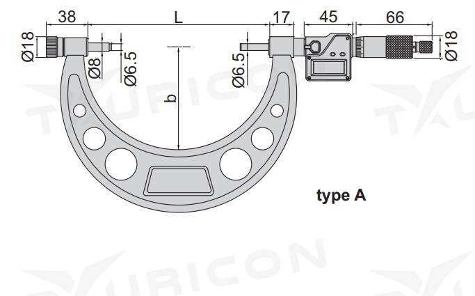 Digitálny mikrometer 800-900 mm IP65 s výmennými nadstavcami, typ B, Insize