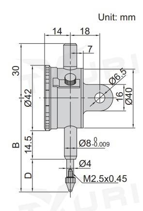 Číselníkový odchýlkomer kompaktné prevedenie 5 mm/0,01 mm, Insize