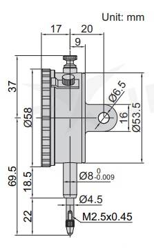 Číselníkový odchýlkomer základné prevedenie 10 mm/0,01 mm, Insize