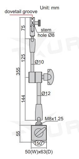 Magnetický stojanček 80 kgf pre nižšiu záťaž, Insize