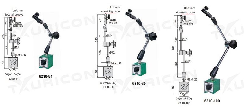 Univerzálný magnetický stojanček 80 kgf, Insize