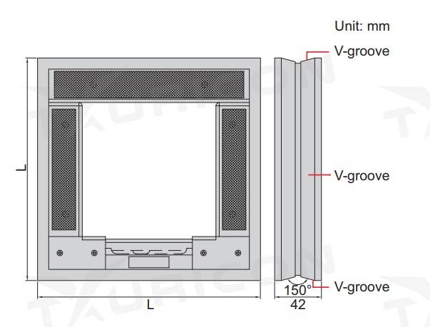 Rámová vodováha 200x200 mm, Insize