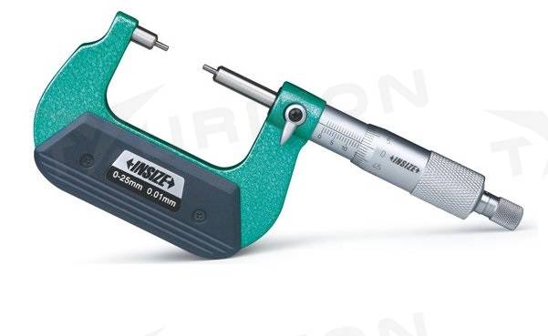 Analógový mikrometer 150-175 mm so zúženými dotykmi, typ B, Insize