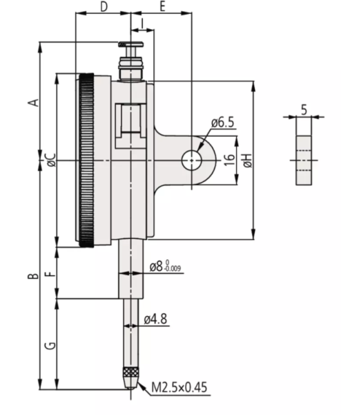 Číselníkový odchýlkomer 30 mm/0,01 mm, Mitutoyo