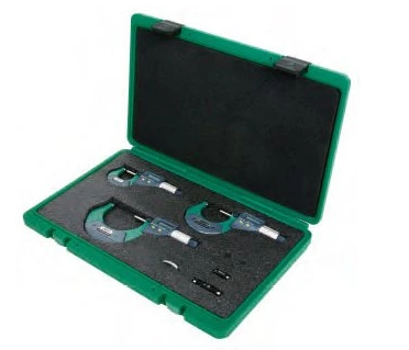 Sada digitálnych mikrometrov 0-100 mm, s výstupom dát, Insize