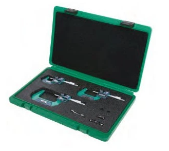 Sada digitálnych mikrometrov 0-75 mm IP65, Insize