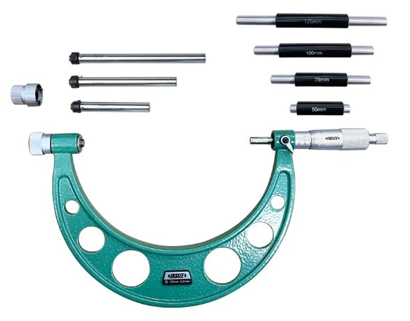 Analógový mikrometer 50-150 mm s výmennými nadstavcami, typ A, Insize