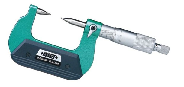 Analógový mikrometer 0-25 mm s hrotovými dotykmi, typ A, Insize