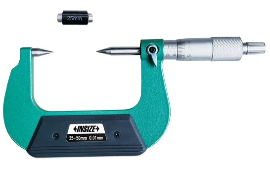 Analógový mikrometer 25-50 mm s hrotovými dotykmi, typ A, Insize
