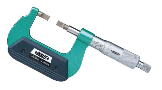 Analógový mikrometer 0-25 mm s nožovými dotykmi, typ A, Insize