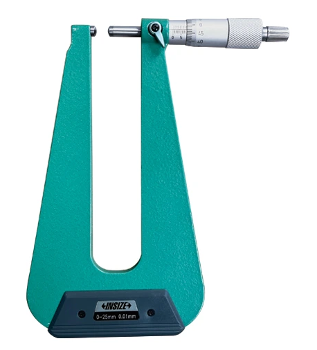 Analógový mikrometer 0-25 mm na meranie hrúbky plechu, typ C, Insize