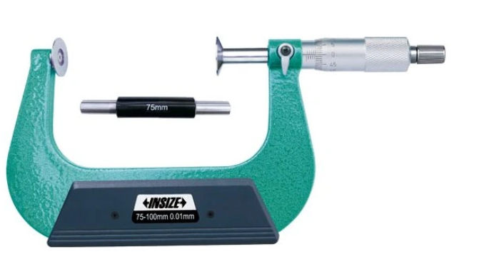 Analógový mikrometer 75-100 mm s tanierikovými dotykmi, Insize