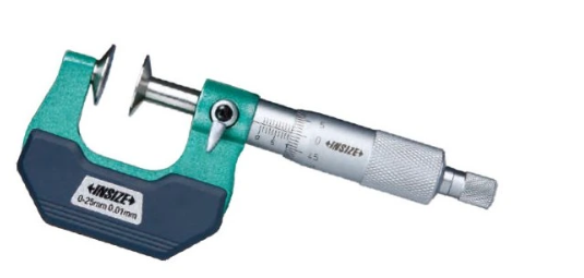 Analógový mikrometer s tanierikovými dotykmi 0-25 mm, Insize