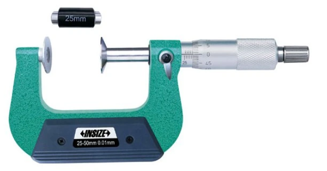 Analógový mikrometer s tanierikovými dotykmi 25-50 mm, Insize